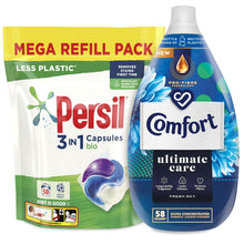 Load image into Gallery viewer, Laundry Bundle 1x50W Persil Bio Capsules &amp; 1x58W Comfort Fabric Conditioner
