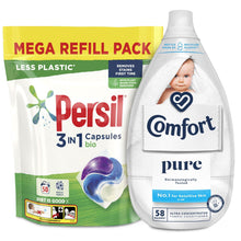 Load image into Gallery viewer, Laundry Bundle 1x50W Persil Bio Capsules &amp; 1x58W Comfort Fabric Conditioner