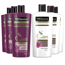 Load image into Gallery viewer, 3 of Each 700ml Tresemme Pro Collection Colour Shineplex Sulphate Free Shmp&amp;Cond