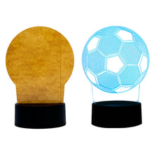 Load image into Gallery viewer, Colour Changing Acrylic 3D Illusion Football LED Night Light