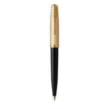 Load image into Gallery viewer, Parker 51 Ballpoint Pen Delux Black Medium 18k Gold Nib Black Ink Gift Box