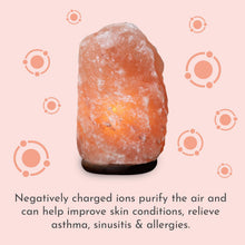 Load image into Gallery viewer, Haven Himalayan Crystal Handcrafted Salt Lamp Wooden Base, Medium