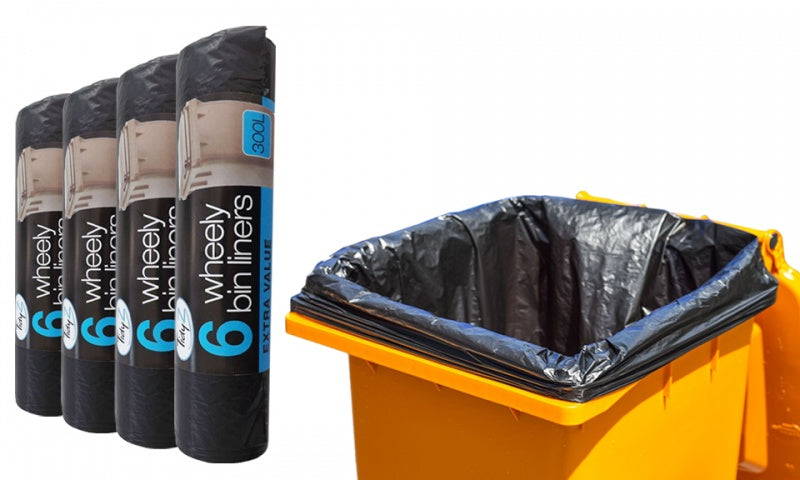 Extra Large Wheelie Bin Liners Waste Rubbish Bags 300L