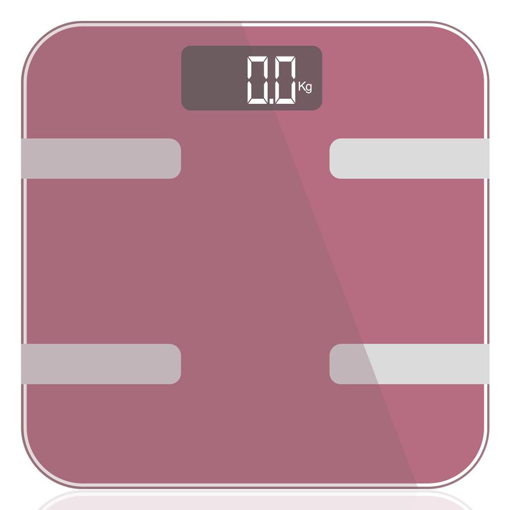 Aquarius 9 in 1 Digital Bathroom Weighing Scales, Rose Gold