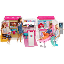 Load image into Gallery viewer, Barbie® Careers Care Clinic Ambulance with Accessories, Role Model, Light &amp; Sound