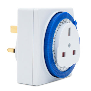 Status 24 Hour Segment Square Timer Switch - White