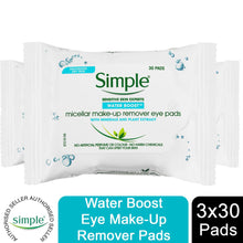 Load image into Gallery viewer, 3x of 30 Pads Simple Eye Make-Up Remover Eye Pads, Choose Your Fragrance