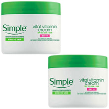 Load image into Gallery viewer, 2x of 50ml Simple Kind to Skin VitalVitaminCream for Day&amp;Night for SensitiveSkin