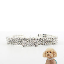 Load image into Gallery viewer, AQ Luxury Diamond Collar For Pets, Size Medium or Large, Blue, Red or White