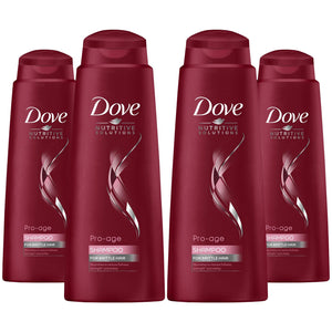 4pk of 400ml Dove Nutritive Solutions Pro-Age Shampoo For Brittle Hair