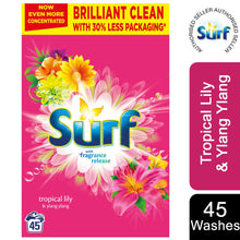 Load image into Gallery viewer, 90W(45wx2)Surf Tropical Lily Washing Powder &amp; 85WComfort Pure Fabric Conditioner