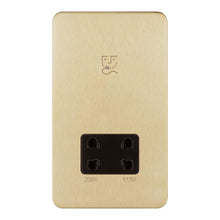 Load image into Gallery viewer, Schneider Lisse Shaver Socket Dual Voltage 115/230V GGBL7090BSBS Satin Brass