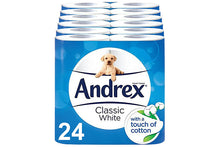 Load image into Gallery viewer, Andrex Classic White Toilet Tissue, 24 or 48 Rolls