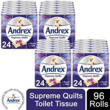 Load image into Gallery viewer, Andrex Toilet Roll Skin Kind, Gentle Clean, Classic or Supreme Quilts, 96 Rolls