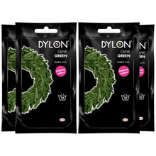 Load image into Gallery viewer, DYLON Hand Fabric Dye Sachet, Olive Green, 4 Packs of 50g