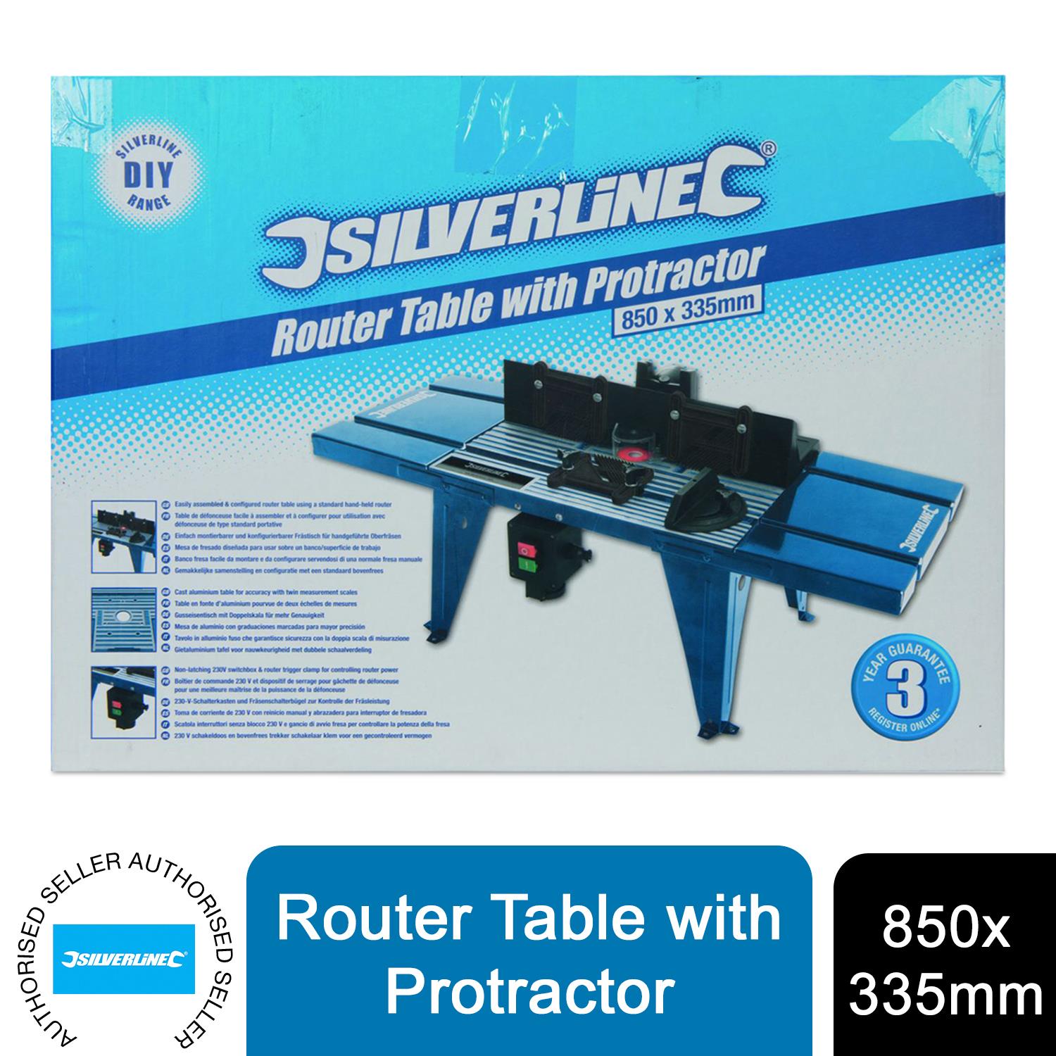 Silverline 460793 DIY Router Table with Protractor 850 x 335mm UK ...