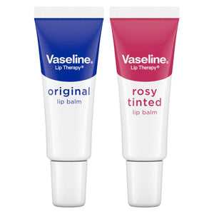 2pk of 10g Vaseline Lip Therapy Lip Balm Moisturising Original or Rossy Tinted
