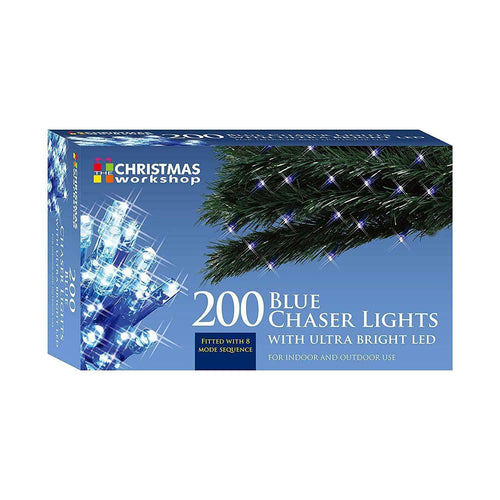 The Christmas Lights 200 Ultra Bright LED String Chaser, Blue