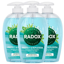 Load image into Gallery viewer, 3pk of 250ml Radox Anti-Bac or Feel Ready Hand wash