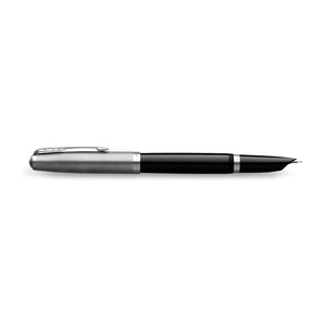 Parker 51 Fountain Pen Black Barrel Chrome Trim Fine Nib Black Ink Gift Box