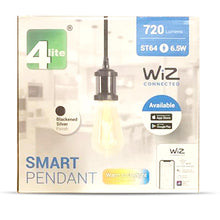 Load image into Gallery viewer, 4lite WiZ Connected SMART LED Pendant with ST64 Amber Vintage Lamp WiFi