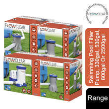 Load image into Gallery viewer, Bestway Flowclear Swimming Pool Filter Pump, 330gal, 530gal, 800gal Or 2500gal