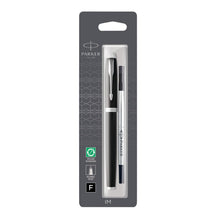 Load image into Gallery viewer, Parker IM Rollerball Pen Black Lacquer Chrome Trim Fine Point Black Ink