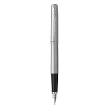 Load image into Gallery viewer, Parker Jotter Ballpoint Pen &amp; Fountain Pen Duo Gift Set Blue Ink Stainless Steel
