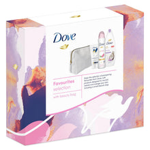 Load image into Gallery viewer, Dove Favourites Selection Bodywash Deo &amp; Handcream 3pcs Gift Set with Beauty Bag