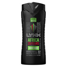 Load image into Gallery viewer, Lynx Energy Boost Shower Gel Bodywash, Africa, 3 or 6 Pk, 500ml