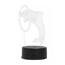 Load image into Gallery viewer, Aquarius Colour Changing 3D Dolphin Designed LED Hologram Night Lamp Light