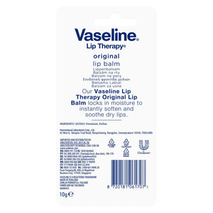2pk of 10g Vaseline Lip Therapy Lip Balm Moisturising Original or Rossy Tinted