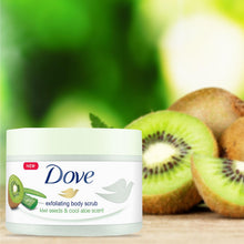 Load image into Gallery viewer, Dove Exfoliating Body Polish Kiwi &amp; Cool Aloe Body Scrub 225ml, 3pk or 6pk
