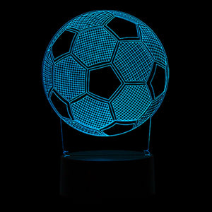 Colour Changing Acrylic 3D Illusion Football LED Night Light