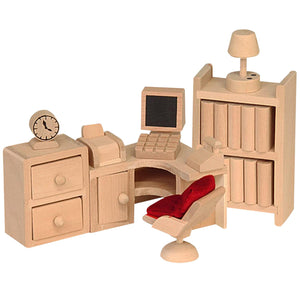 Beluga Classics Wooden Doll House Furniture For Office - 10 Pieces