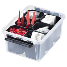 Load image into Gallery viewer, Smartstore 15 Classic Transparent Plastic Storage Box with Lid, 14 Litre