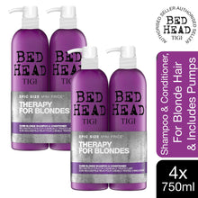 Load image into Gallery viewer, Tigi Bed Head Shampoo and Conditioner Sets + 2 pumps