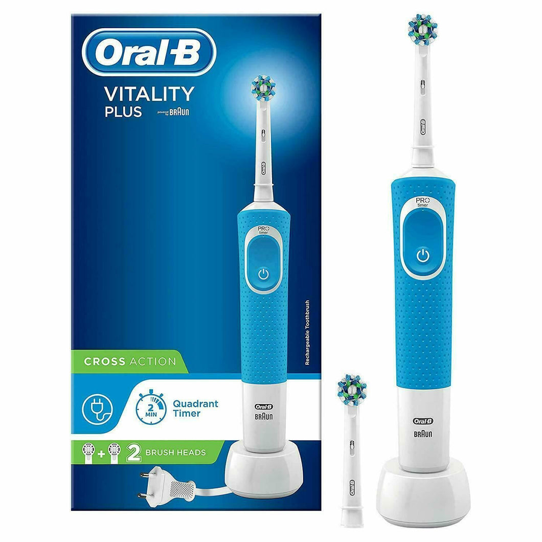 Oral-B Vitality Plus Cross Action Electric Toothbrush With 1 Handle & 2 Head