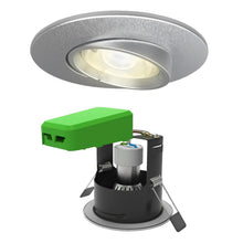 Load image into Gallery viewer, 4lite WiZ Connected GU10 White LED Lamp &amp; Satin Chrome Adjustable Downlight IP20