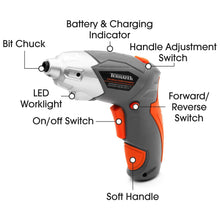 Load image into Gallery viewer, Terratek Electric Cordless 3.6V Battery Powered Screwdriver &amp; Tool Kit Set