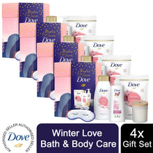 Load image into Gallery viewer, Dove Winter Love Bath &amp; Body 6pcs Gift Set For Her with Soy Candle &amp; Eye Mask