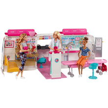 Load image into Gallery viewer, Barbie® Careers Care Clinic Ambulance with Accessories, Role Model, Light &amp; Sound