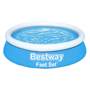 Bestway Fast Set Swimming Pool Above Ground Blue Inflatable 6ft x 20'', 940L