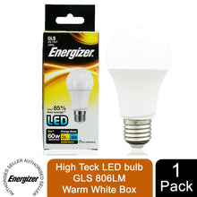 Load image into Gallery viewer, Energizer High Teck LED bulb  GLS 806LM E27 Warm White Box