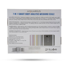 Load image into Gallery viewer, Aquarius 7 in 1 Digital Bathroom Weighing Scales, Silver