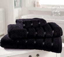 Load image into Gallery viewer, Haven Kensington Bath Towel 100% Cotton , Black