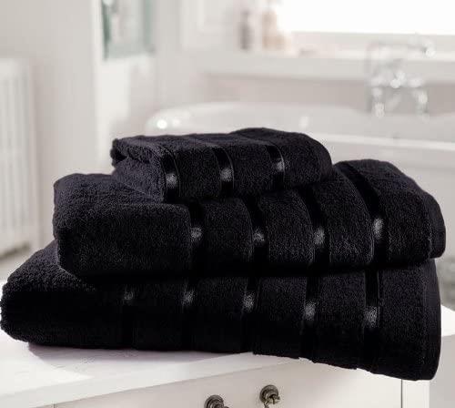 Haven Kensington Bath Towel 100% Cotton , Black