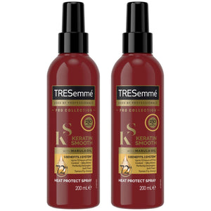 2 of Each 200ml Tresemme Keratin Smooth 5 in 1 Heat Protect Spray With MarulaOil