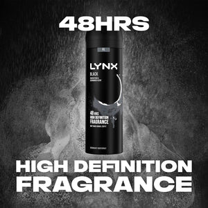 Lynx XL 48-Hour High Definition Fragrance Body Spray Deodorant, 3 Pack, 200ml