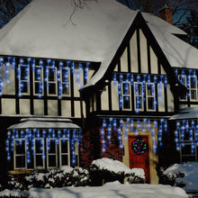 Load image into Gallery viewer, Christmas Workshop 240 Blue &amp; White Snowing ICICLE Lights With Ultra Bright LED